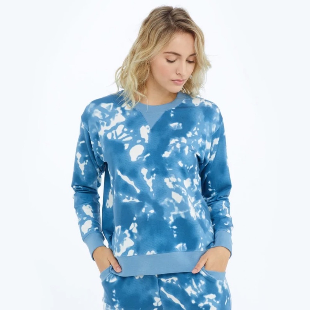 Summersalt Tie-Dye French Terry crew neck sweatshirt